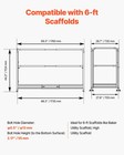 Vevor 6ft Scaffolding Safety Guard Rail System For Baker-style Scaffoldingyellow