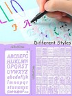 Tenare 30 Pcs Letter Stencil For Painting 4 X 7 Inch Alphabet Journal Stencil Re