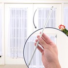 Amazing Drapery Hardware White Swivel Sash Curtain Rods With Nickel Ends  Set Of