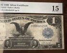 1899  1 Silver  Dollar  Certificate Fr 232 Parker burke Pmg 15 Serial K89848432k