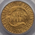 1915-s Panama-pacific Gold Dollar - Pcgs Ms 64 Cac