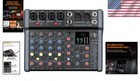 Weymi 8-channel Dj Mixer With 99 Dsp Effects  Usb   Bluetooth For Optimal Sound