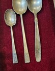 Lot Of 4 Antique Spoons Silver Plated Or Silver With Dancing Soldier Monogramms
