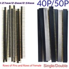 Gold-plated Pitch 1 27mm 2 0mm 2 54mm Single Row Pin double Row Pin Header Sub