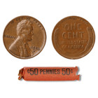 1909-1958  p d s  Wheat Cent Roll  avg Circ  Truly Unsearched   Wheat Penny Roll
