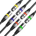 4 Pack Dmx Cables 1 2m   3ft Xlr Male To Female Lighting Audio Control Cords