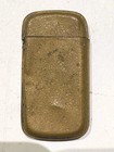 Old Antique  Brass Decorative Match Safe  Case  Vesta   Holder 