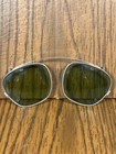 Vintage American Optical Ao Green Clip-on Sunglasses W  Ao Hard Case Military 