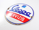 Vintage Vespa Servizio Porcelain Metal Sign 4-3 4  Gas Scooter Piaggio Gts 125