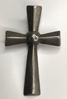 Vintage Native American Sterling Silver Sand Cast Cross Pendant