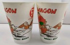 Vintage 1976 Buzz Wagon Wacky Races 7-eleven Hanna Barbera Plastic Cup Lot Of 2