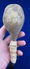 Antique Native American Blackfeet Hide Wrapped Rattle Dance Horsehair Claw