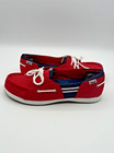 Ryka Nubuck Leather Chatham Deck Boat Shoes Women s Sz 8 5 Red White   Blue