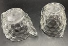 Vintage American Fostoria Clear Glass Cream And Sugar Set