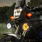 2x 140w Led Motorcycle Driving Fog Spot Light Auxiliary Lamp White amber W wire