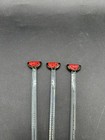 Hand Blown Glass Watermelon Fruit Barware Swizzle Stir Sticks Set Lot Of 3 Vtg
