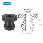 1 4 Inch Rubber Grommets  15 Pcs Top Hat Grommet For Wiring Hole Plugs  Black