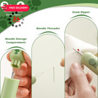 3 In 1 Automatic Needle Threader   Seam Ripper Tool With Storage  1pcs-green
