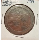 2 Vintage 1983 Lady Luck Casino Las Vegas  1 Gaming Tokens Franklin Mint Silver