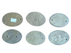 Six Vintage Canal Boat Brass Plaques