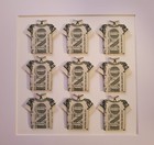 9 Dollar Bill Shirts Uncirculated Money Origami In Frame Unique Wall Art