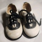 Vintage Baby Shoes Buster Brown Pair White Leather Antique Collectible