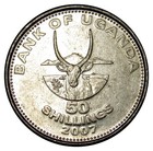 Uganda 50 Shillings Coin 2007 Km 66 Grey Crowned Crane  a2 
