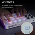 M-vave Portable Wireless Midi Controller 16 Rgb Pads 8 Knobs For Beginner