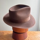 Nice 1950s Vintage Woodrow Fedora - Brown - 7 1 8