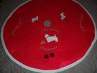 Westie West Highland White Terrier Embroidered Tree Skirt Westie Christmas