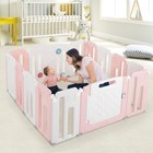 14 Panels Baby Safety Playpen Kids Safety Activity Play Center W  Drawing Board