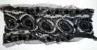 Black Mourning Funeral Trim Edging Vintage Antique Victorian Lace Sequins  