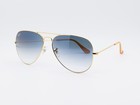 Ray-ban Aviator 62mm Metal Sunglasses - Gold Frame   Blue Gradient Lens Rb3026