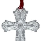 Waterford Ornament Clear Crystal Annual Cross 2013 Euc