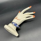 Vintage Signed Alpaca Mexico Silver Blue Hinged Bangle Bracelet Abalone Shell