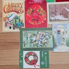 40 Vintage Used Christmas Greeting Cards For Scrapbook Journal Crafts  1970-90