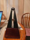 Vintage Wittner Metronome Works Made In Germany Wind Up Wood Grain Pyramid