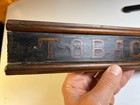 Antique Victorian Inlaid Wood Wooden Tobacco Sign Panel Salvage Tobacciana 1890
