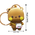 Couple Panda Keychain 5cm Cute Animal Figure Cartoon Bear Doll Key Accessories