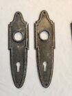 Set Of 4 Matching Vintage Art Deco Art Nouveau Door Hardware Back Plates