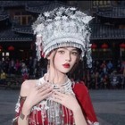 Ethnic Minority Headwear  Miao Silver Jewelry Hats  Miao Jewelry Hats