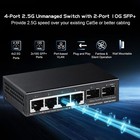 4 Port 2 5g Switch With 2x10g Sfp 4x2 5 Gigabit Ethernet Ports Ultra-mini Siz   