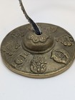 Vintage Tibetan Tingsha Cymbals Brass 8 Auspicious Symbols Meditation Chimes