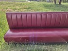 Vintage Dark Red Restaurant Large Single Booth