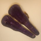Antique Hard Violin Case Display Case Only Purple Lining Eagle Lock 4 4
