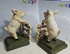 Pair Country  Pig Cast Iron Farm  Bookends Book End
