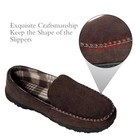 Mens Slippers Microsuede Moccasin Memory Foam House Shoes 10 5 Brown