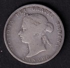 Canada 1883h 25c Twenty Five Cent Silver Coin Queen Victoria   925 Silver Vg