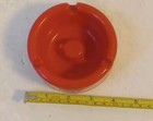 Budweiser Red Plastic Ash Tray 3 3 4  Vintage Bar Ashtray Mid Century Modern