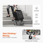 Stair Climbing Cart Foldable Shopping Cart 36l With Storage Bag 6 Wheels